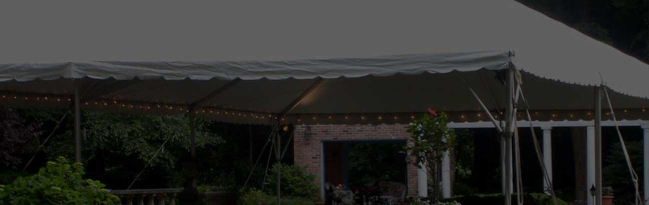 Tent reception at dusk